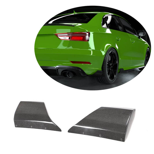 Rear bumper flaps (for RS3 Sedan 2017-2019, Carbon) for Audi A3 2012-2020 - image 1
