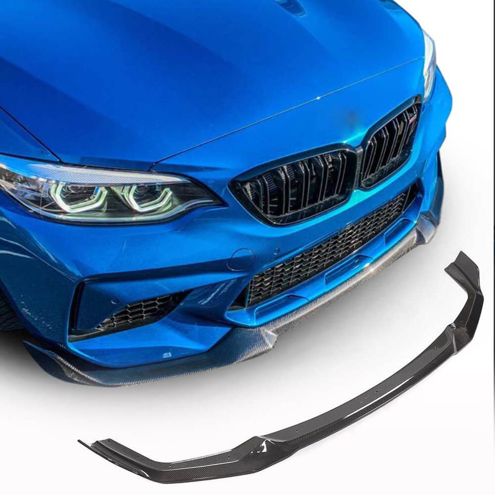 Front Bumper Lip V3 for F87 M2 Competition, Carbon for BMW 2 Series F22/23 2014-2021 - image 1