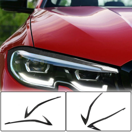 Eyelashes for headlights Dry Carbon for BMW 3 series G20/21 2018- - image 1