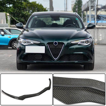 Front Bumper Lip V1 Add-on (for Base, Carbon) for Alfa Romeo Giulia 2016-2022 - image 1