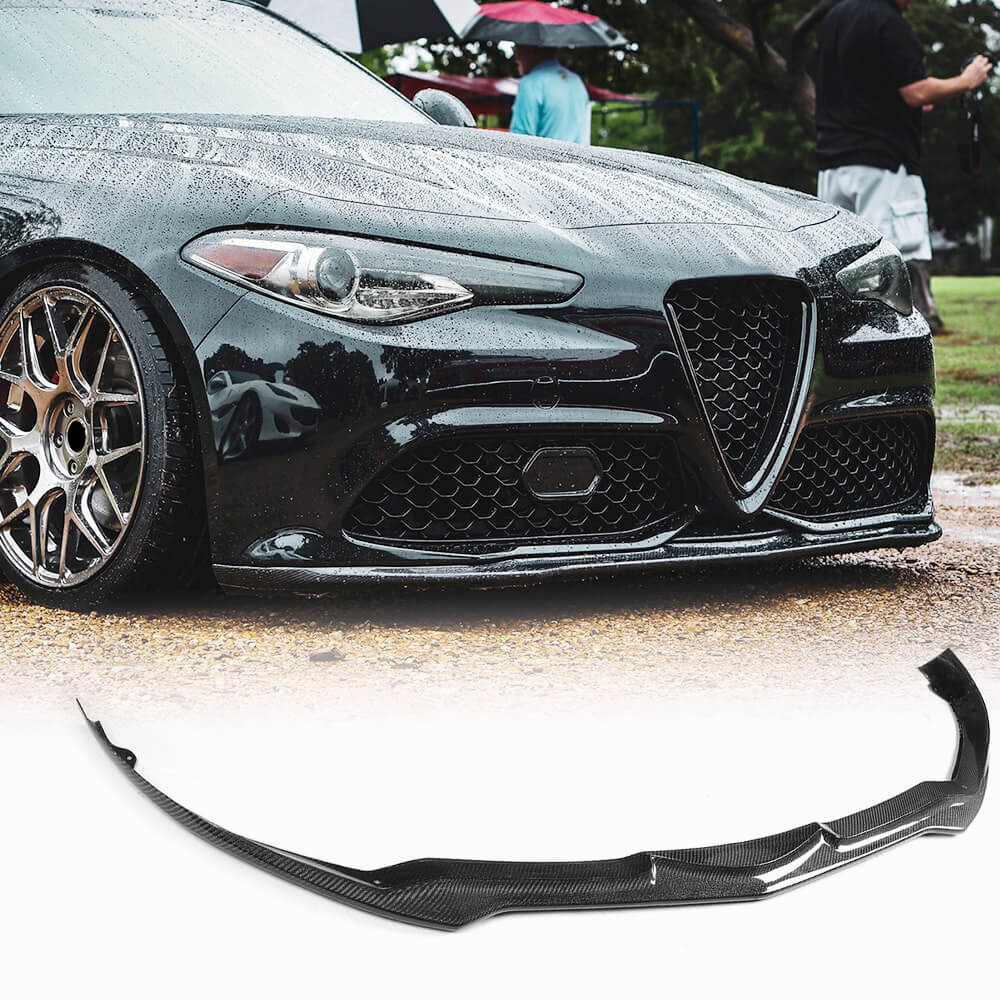 Front Bumper Lip V2 (for Sport, Carbon) for Alfa Romeo Giulia 2016-2022 - image 1