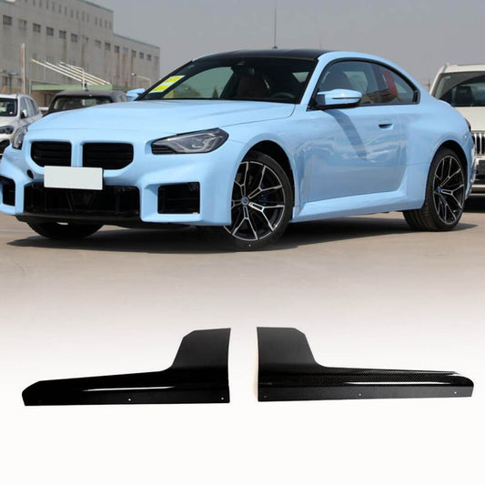 Side Skirt Extensions V2 (for G87, Carbon) for BMW 2 Series G42 2021- - image 1
