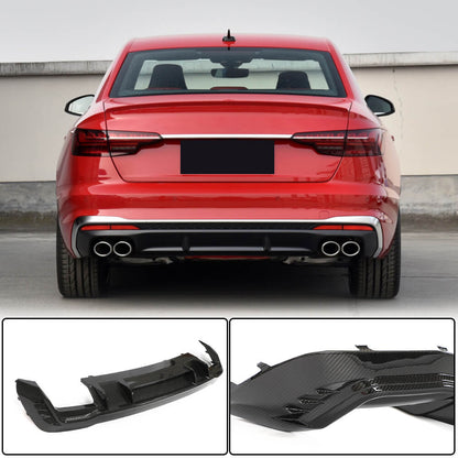Rear bumper diffuser V1 (for S-Line, Carbon) for Audi A4 B10 2024- - image 1