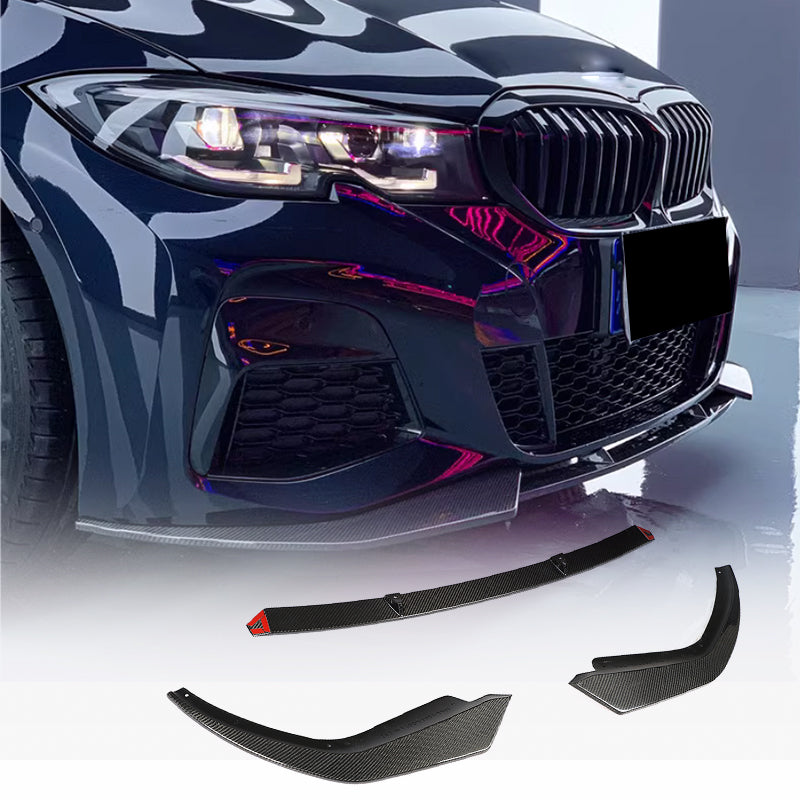 Front Bumper Lip Carbon Fiber V1 (2019-2022 M-Sport) for BMW 3 series G20/21 2018- - image 1