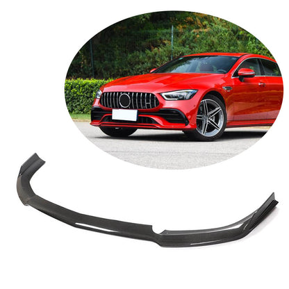 Front Bumper Lip Spoiler (for GT43/GT50/GT53 2018-2022, Carbon) for Mercedes AMG GT 4 X290 2018- - image 1