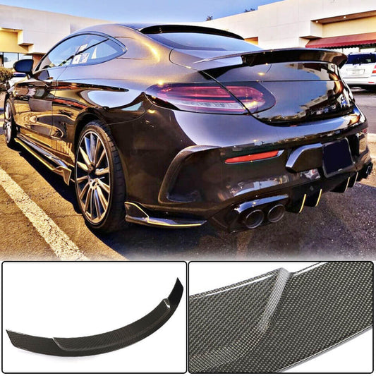Spoiler V10 (for coupe 2015-2019, Carbon) for Mercedes C-class W205 2014-2021 - image 1