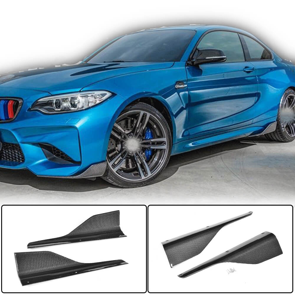 Side Skirt Extensions V3 (for F87, Carbon) for BMW 2 Series F22/F23 2014-2021 - image 1