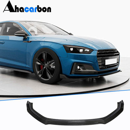 Front Bumper Lip V2 (for S-Line 2016-2020, Carbon) for Audi A5 2016-2025 - image 1