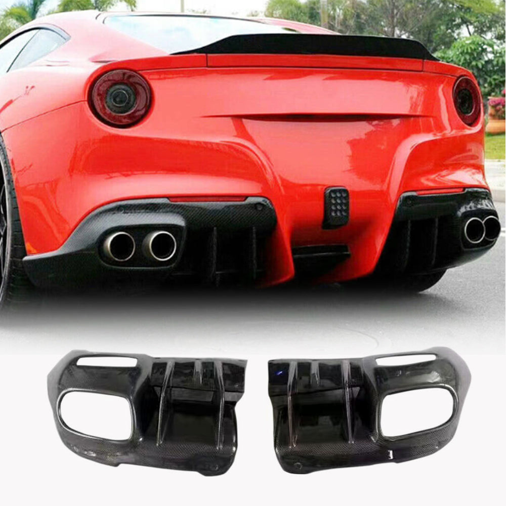 Rear Bumper Diffuser (2012-2014, Carbon) for Ferrari F12 Berlinetta 2012-2017 - image 1