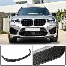 Front Bumper Lip Spoiler (for F98 2018-2021, Carbon) for BMW X4 G02 2018- - image 1