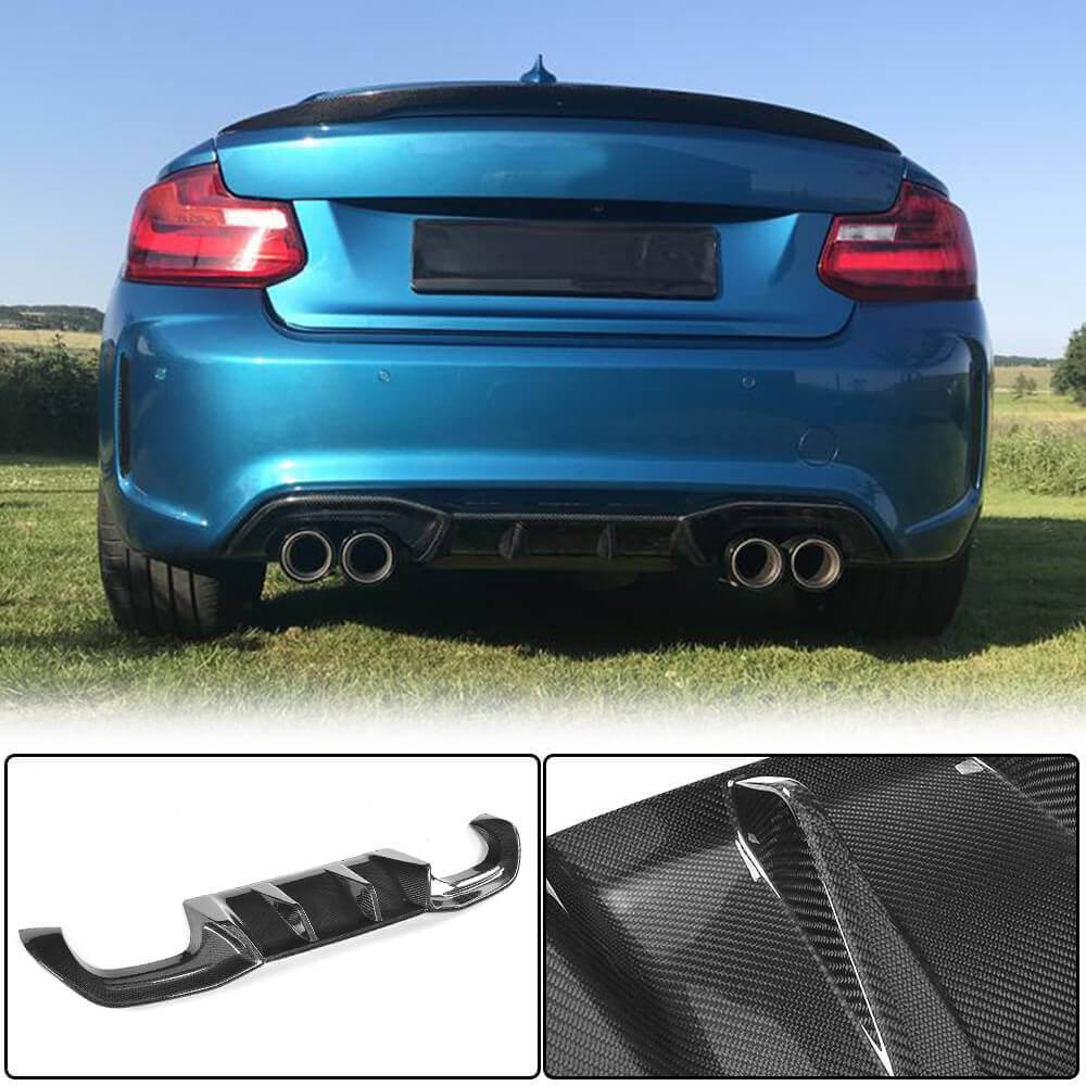 Rear Bumper Diffuser Carbon Fiber V6 (for F87) for BMW 2 Series F22/23 2014-2021 - image 1