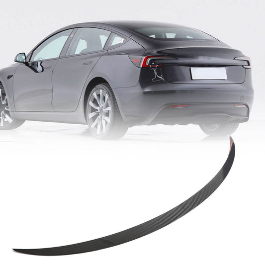 Rear Trunk Spoiler Dry Carbon Fiber V2 (2023-2025) for Tesla Model 3 - image 1
