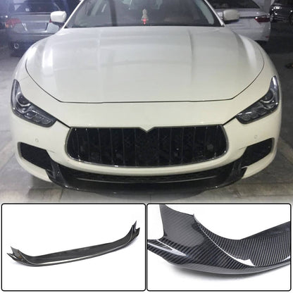 Lip V2 front bumper cover (for Base/S/S Q4 2013-2017, Carbon) for Maserati Ghibli 2013-2023 - image 1