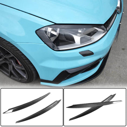 Eyelashes on headlights (Carbon) for Volkswagen Golf 7/E-Golf - image 1