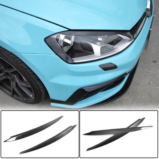 Eyelashes on headlights (Carbon) for Volkswagen Golf 7/E-Golf - image 1