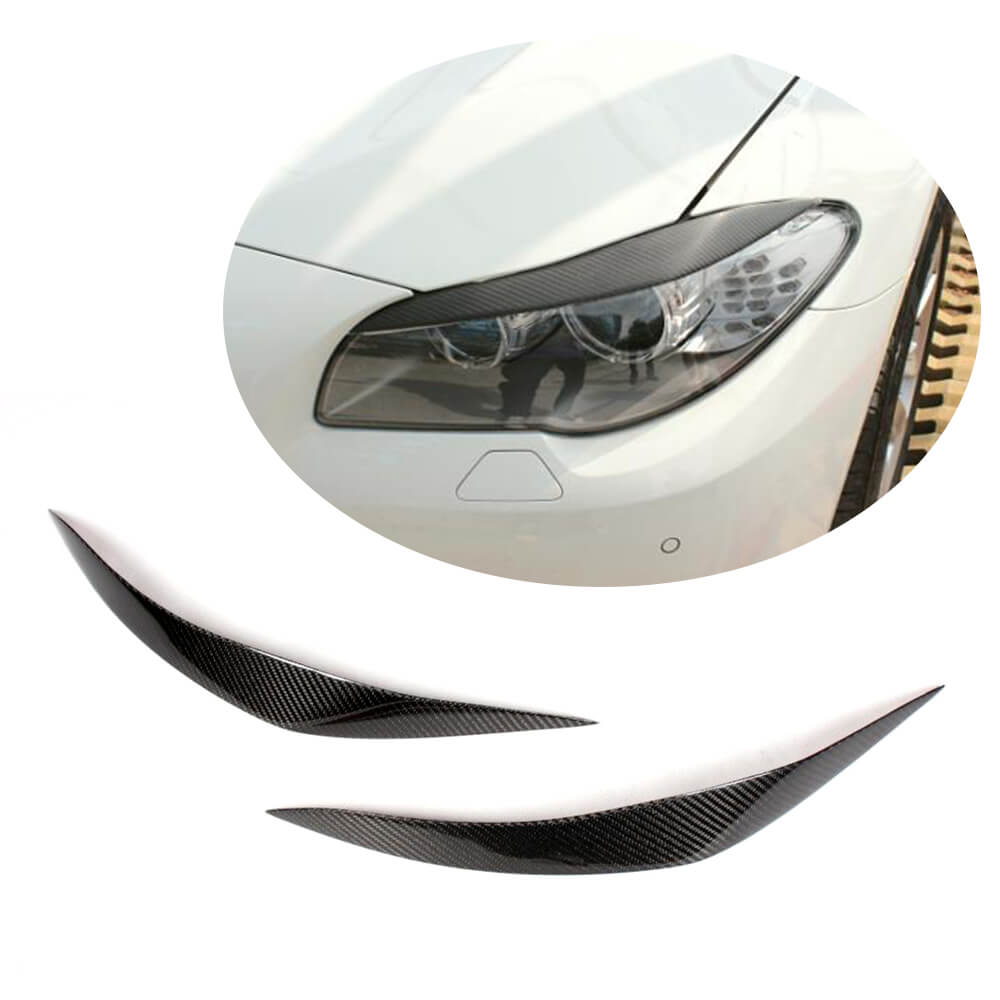 Headlight Eyelids (2010-2013, Carbon) for BMW 5 Series F-10/11/07 2010-2016 - image 1