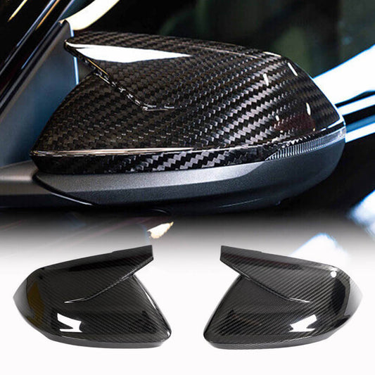 Mirror Covers (2018-2023, Carbon, Without Lane Change Assist) for Audi Q8 2018- - image 1