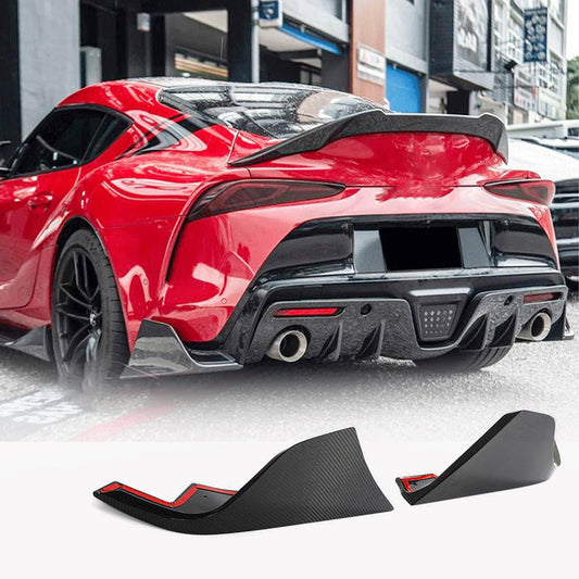 Covers on the rear bumper (Carbon) for Toyota Supra 2019- - image 1