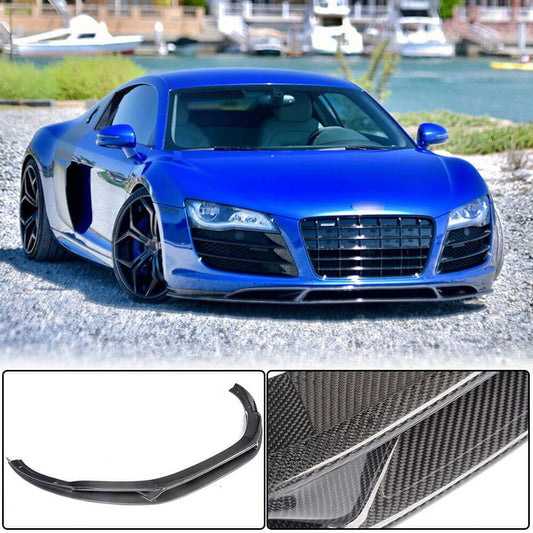Front Bumper Lip Carbon Fiber V1 for Audi R8 2006-2015 - image 1