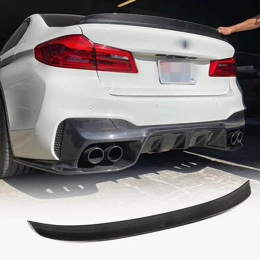 Rear Trunk Spoiler Carbon Fiber V1 (SD) for BMW 5 Series G30/31 2017-2023 - image 1