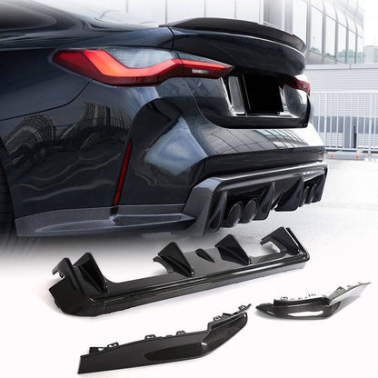 Rear Bumper Diffuser Carbon Fiber (for G82/G83 M4 2020-2023) for BMW 4 series G22/23/26 2020- - image 1
