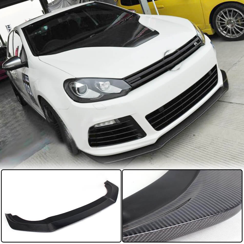 Front Bumper Lip V2 for R HB 2010-2013 Carbon for Volkswagen Golf 6 2008-2014 - image 1