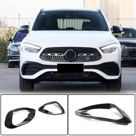 Covers on the front bumper V1 (for AMG/AMG-Line, Carbon) for Mercedes GLA H247 2020↗︎ - image 1