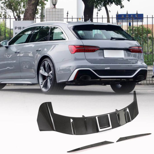 Rear Roof Spoiler Dry Carbon Fiber V2 for Audi A6 C8 2018- - image 1