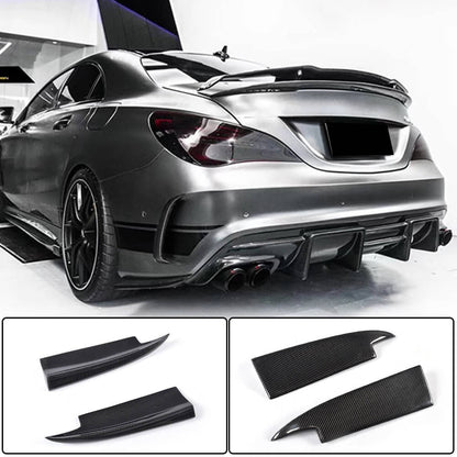 Covers on the rear bumper V3 (for AMG-Line / CLA45 AMG SD, Carbon) for Mercedes CLA C117 2013-2019 - image 1