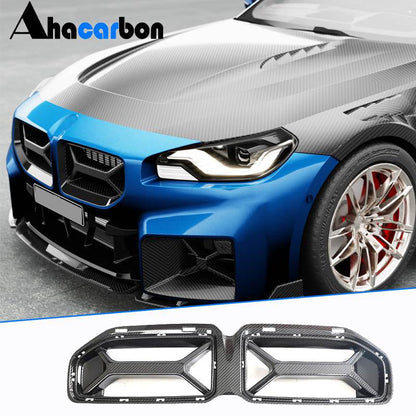 Grille Kidney Inserts (for G87, Carbon) for BMW 2 Series G42 2021- - image 1