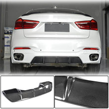 Rear Bumper Diffuser Carbon Fiber V2 (M-Sport) for BMW X6 F-16 2014-2019 - image 1