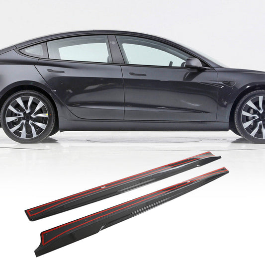 Side Skirts Dry Carbon Fiber V1 (2023-2025) for Tesla Model 3 - image 1