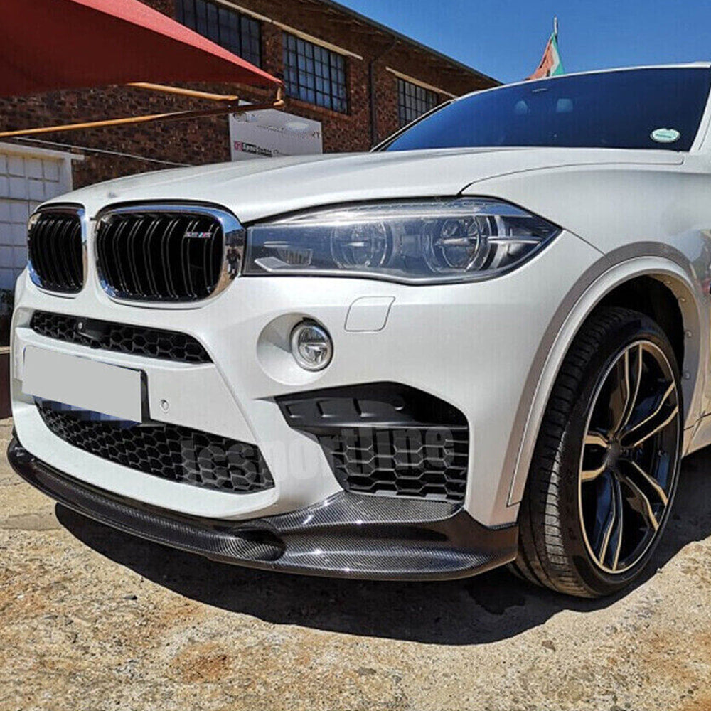 Front Bumper Lip Carbon Fiber V2 (for F85) for BMW X5 F-15 2013-2018 - image 1