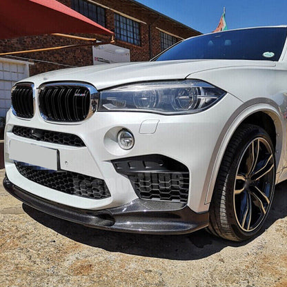 Front Bumper Lip Carbon Fiber V2 (for F85) for BMW X5 F-15 2013-2018 - image 1