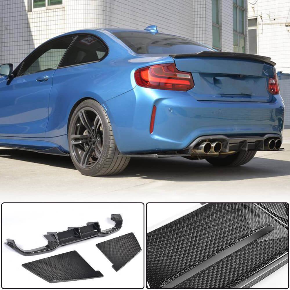 Rear Bumper Diffuser Carbon Fiber V4 (for F87) for BMW 2 Series F22/23 2014-2021 - image 1