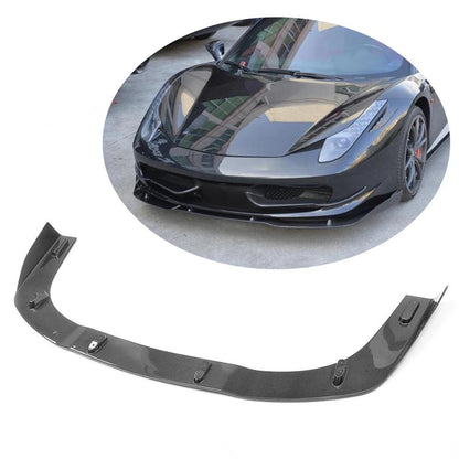Front Bumper Lip Spoiler (2011-2013, Carbon) for Ferrari 458 Italia 2009-2015 - image 1