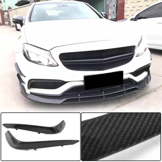 Covers for fog lights (for C63 AMG 2015-2019, Carbon) for Mercedes C-class W205 2014-2021 - image 1