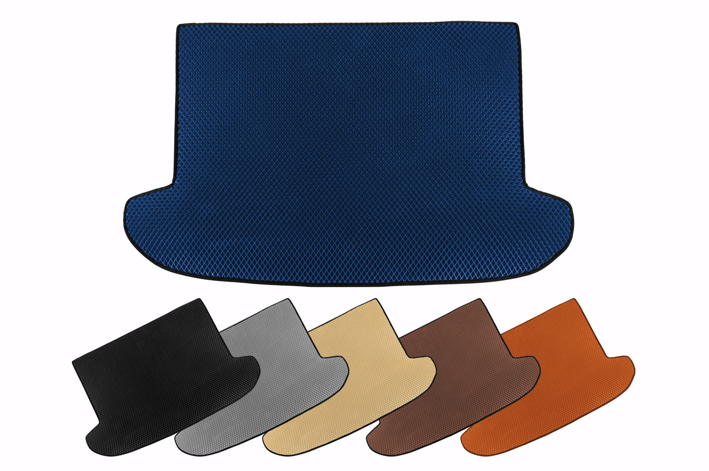 EVA Trunk Mat (Without Subwoofer, Blue) for Mitsubishi Outlander 2006-2012 - image 1