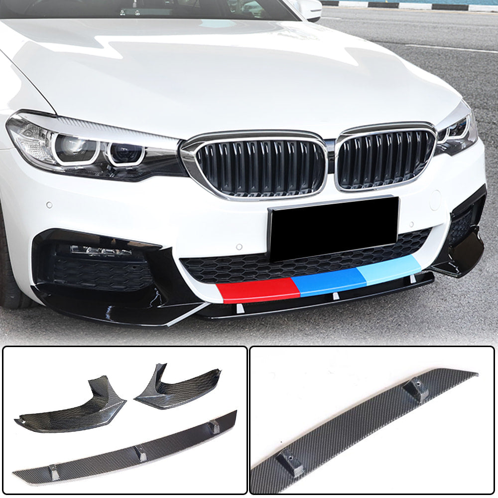 Front Bumper Lip V5 for M-Sport 2017-2020 Carbon for BMW 5 Series G30/31 2017-2023 - image 1