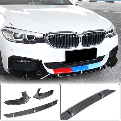 Front Bumper Lip V5 for M-Sport 2017-2020 Carbon for BMW 5 Series G30/31 2017-2023 - image 1