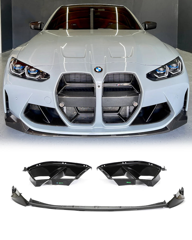 Front Bumper Lip V4 for G82/G83, Carbon for BMW 4 Series G22/23/26 2020- - image 1