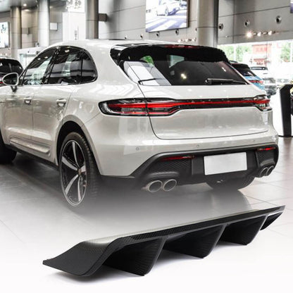 Rear Bumper Diffuser V1 (2021+, Carbon) for Porsche Macan 2014-2024 - image 1