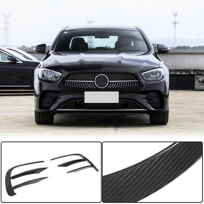 Covers on the front bumper (for AMG-Line 2020+, Dry carbon) for Mercedes E-class W213 2016-2023 - image 1