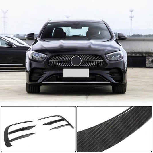 Covers on the front bumper (for AMG-Line 2020+, Dry carbon) for Mercedes E-class W213 2016-2023 - image 1