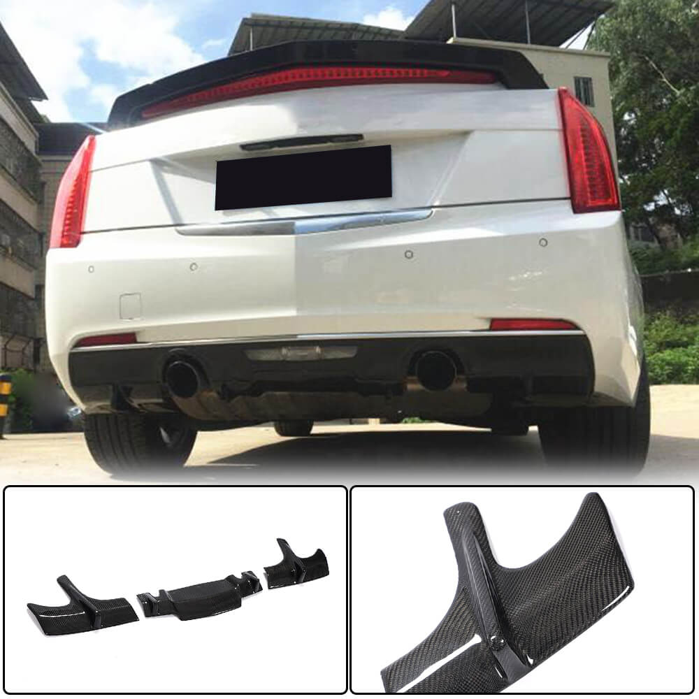 Rear Bumper Diffuser (for Base, Carbon) for Cadillac ATS 2012-2019 - image 1
