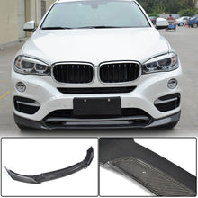 Front Bumper Lip V1 Add-on (for Base, Carbon) for BMW X6 F-16 2014-2019 - image 1