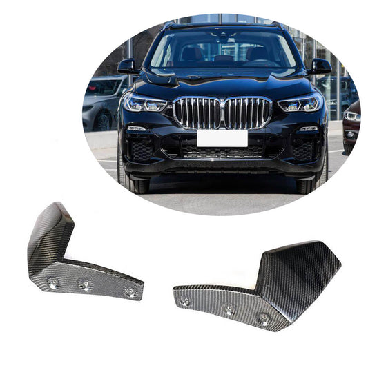 Flap front bumper covers (2018-2022, natural carbon) for BMW X5 G05 2019- - image 1