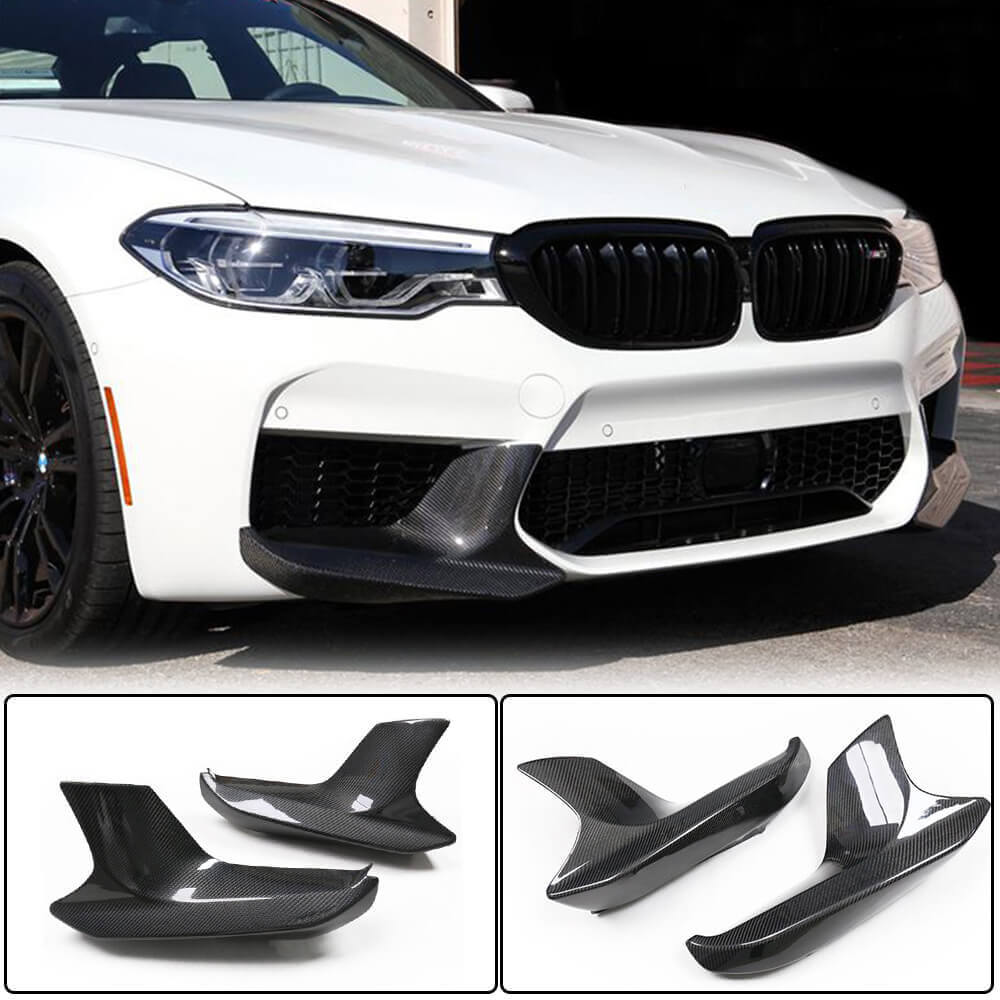 Front Bumper Flap Extensions (for M5 F90 2017-2020, Carbon) for BMW 5 Series G30/G31 2017-2023 - image 1