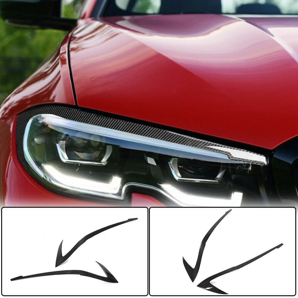 Headlight Eyelids (2018-2022, Carbon) for BMW 3 Series G20/21 2018- - image 1