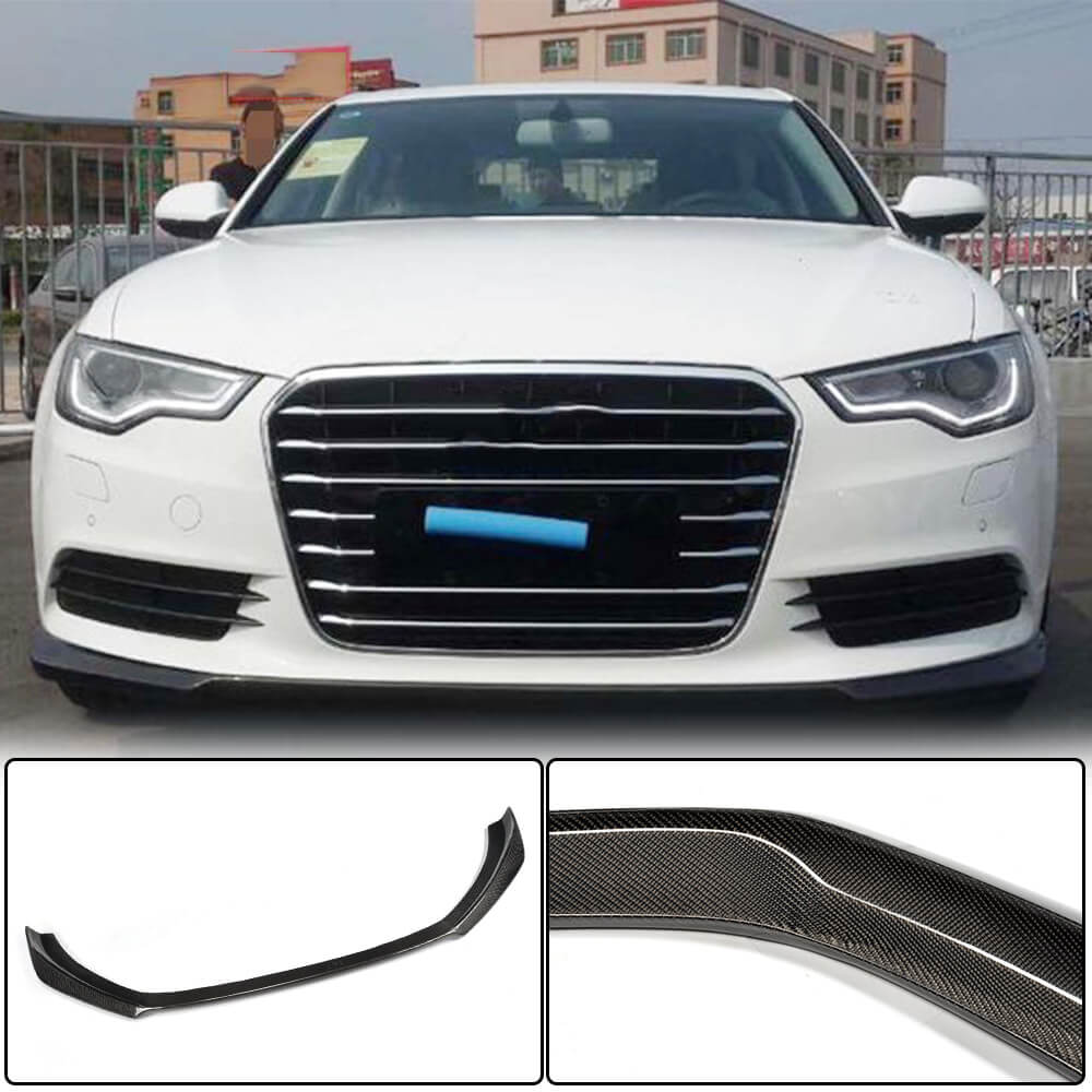 Front Bumper Lip Carbon (for Base 2012-2015) for Audi A6 C7 2011-2017 - image 1